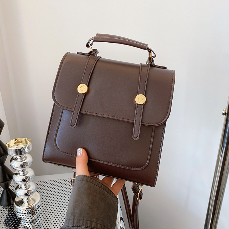 Commuting texture simple solid color women casual bag 2026 autumn winter new single shoulder bag backpack