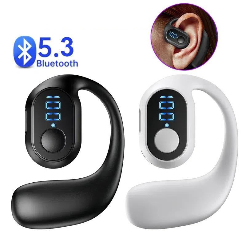 Ultra-long battery life open-ear OWS Bluetooth earphones with noise reduction, non-in-ear, digital display battery indicator, exclusive supply