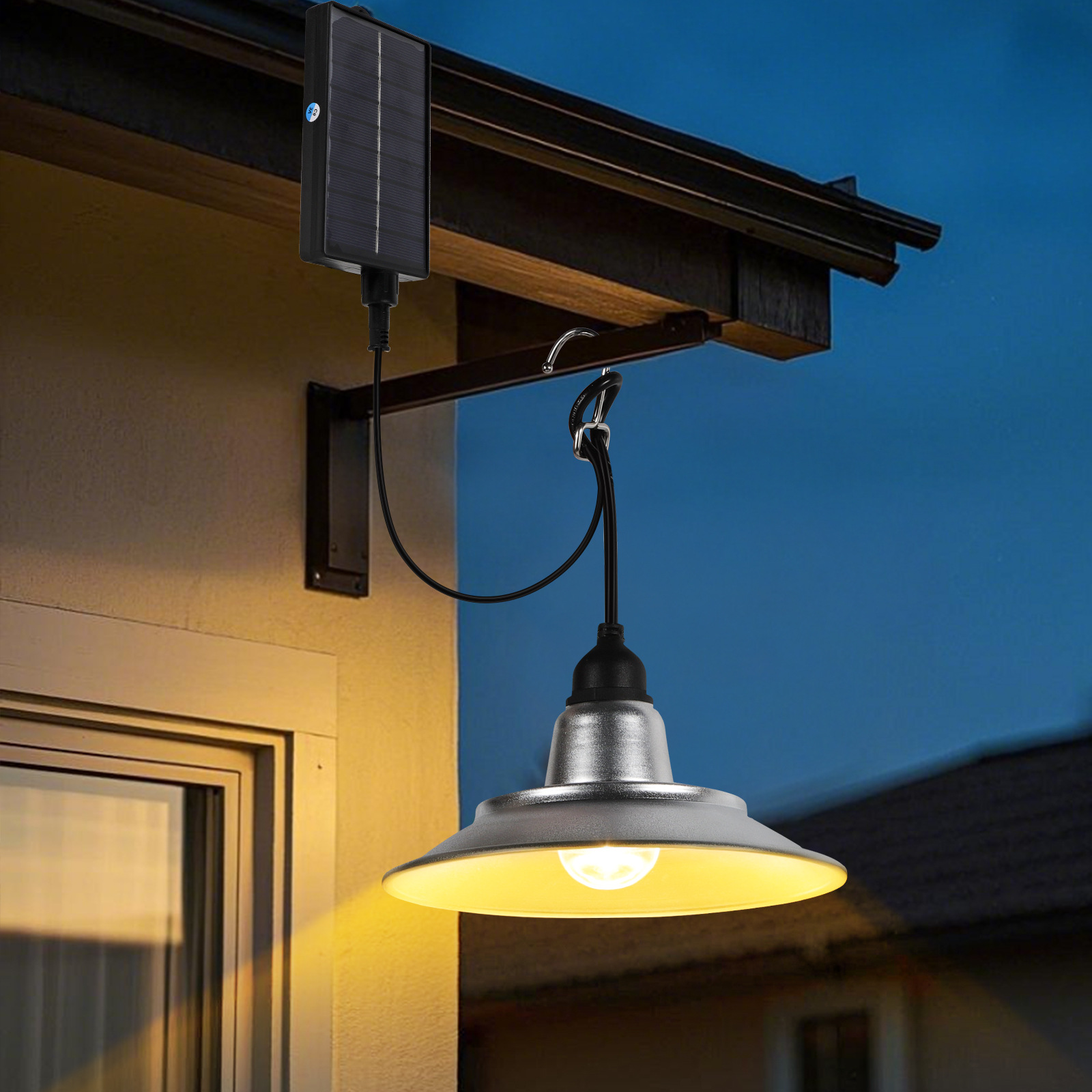 New product solar hanging light outdoor garden pavilion split pendant light garden decoration camping lighting light