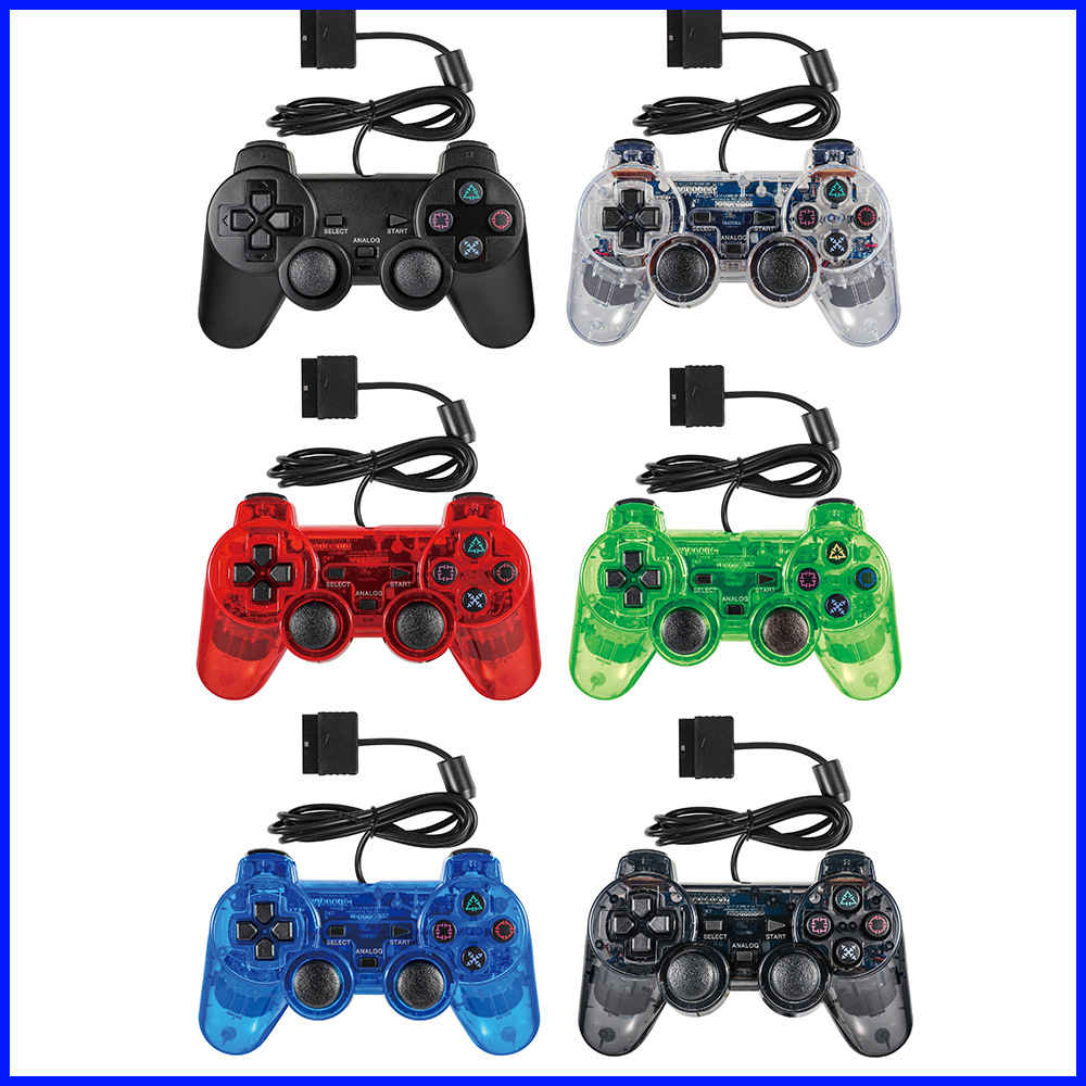 Support black and color with logo PS2 wired game controller PS2 wired controller PS2 controller