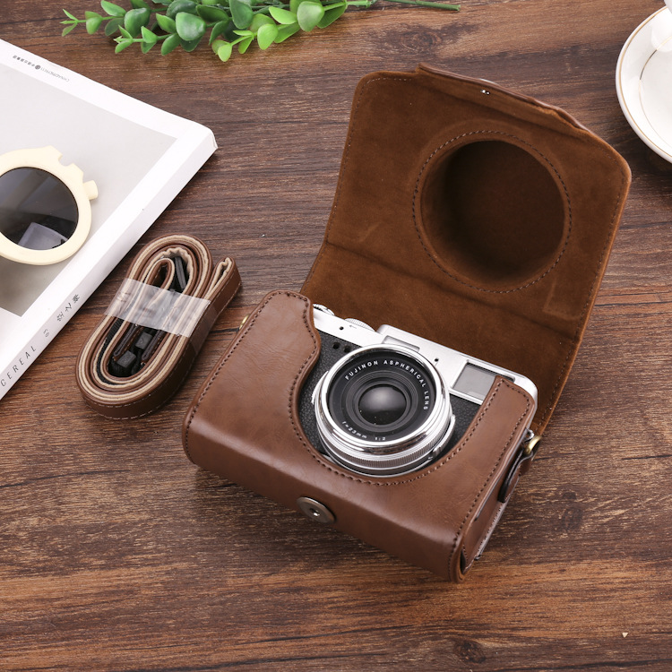 Leather case for Fujifilm X100V series X30 Nikon J5 Panasonic GF9 lx100 Canon camera bag