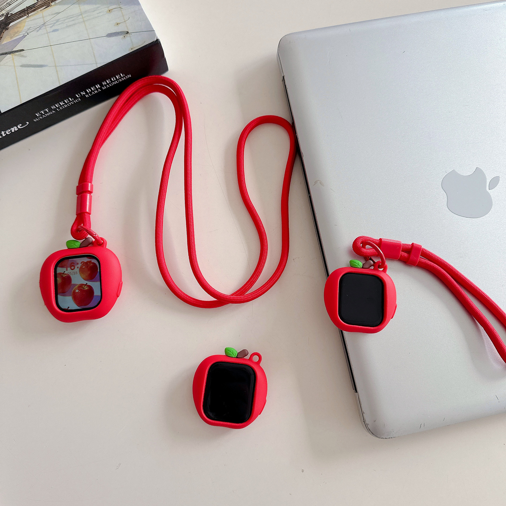 Red Apple Apple watch S11/10/9 compatible iWatch Ultra protective case full coverage soft case