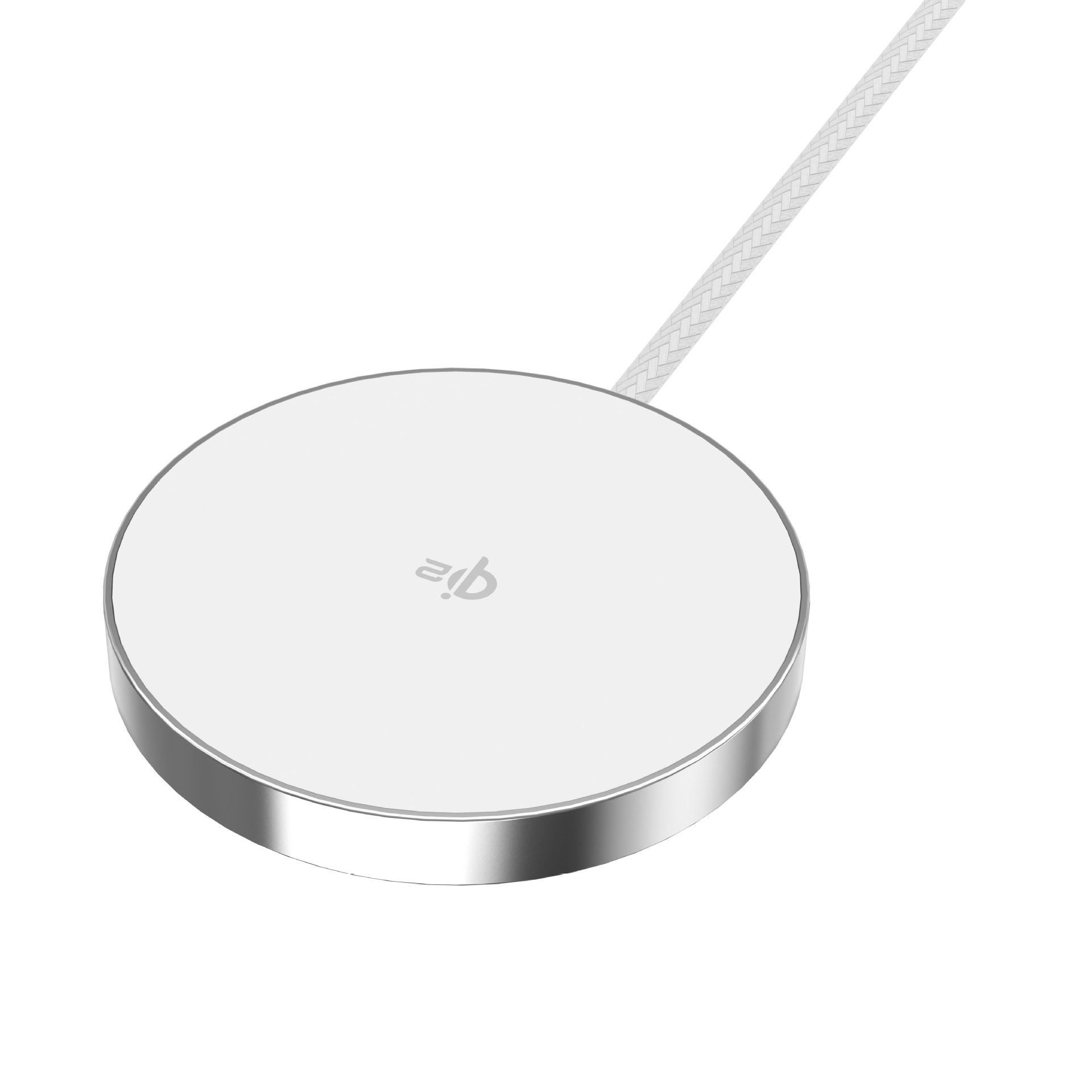 Qi2 Braided Cable 1.5m Long Ultra-Thin Strong Magnetic 15W MPP Wireless Charger Compatible with Apple 15W Fast Charging