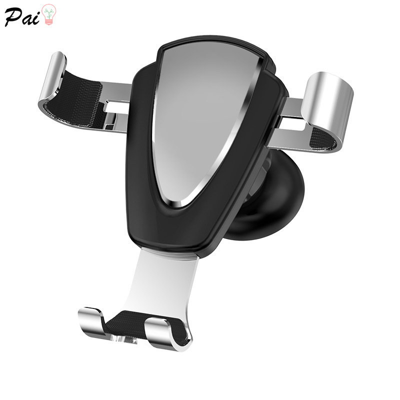 Metal Gravity Induction Leather Car Mount Air Vent Car Navigation Phone Holder Universal Custom