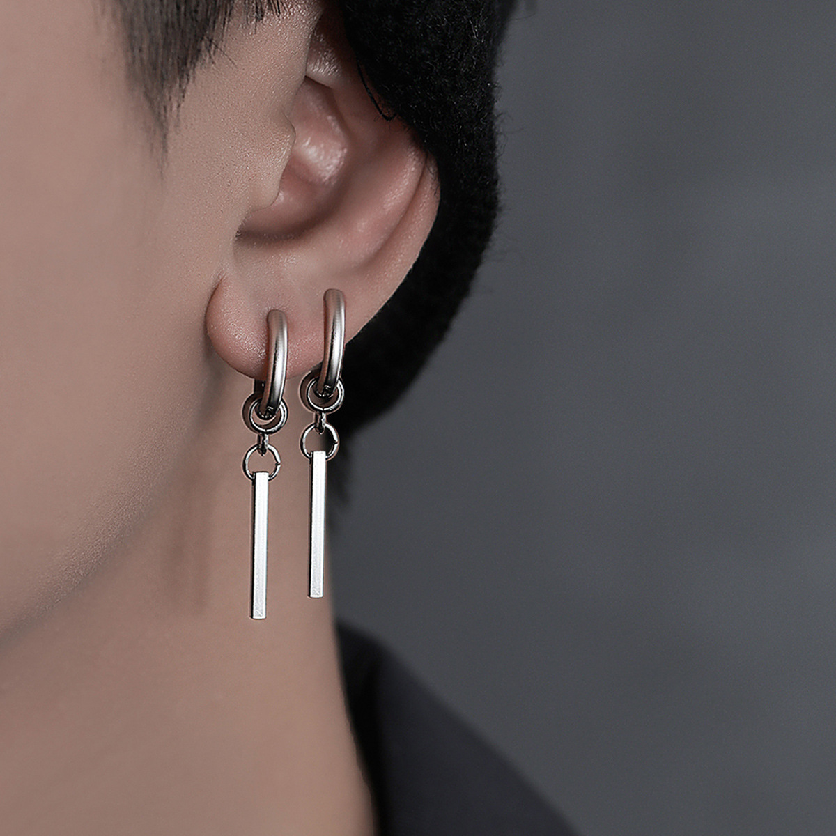 925 earrings for men, feeling Zoro earrings cool handsome ear clips for no ear hole men, no piercing earrings
