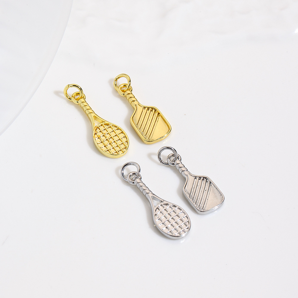 Niche sports style series tennis racket badminton racket pendant for necklace bracelet DIY jewelry accessories