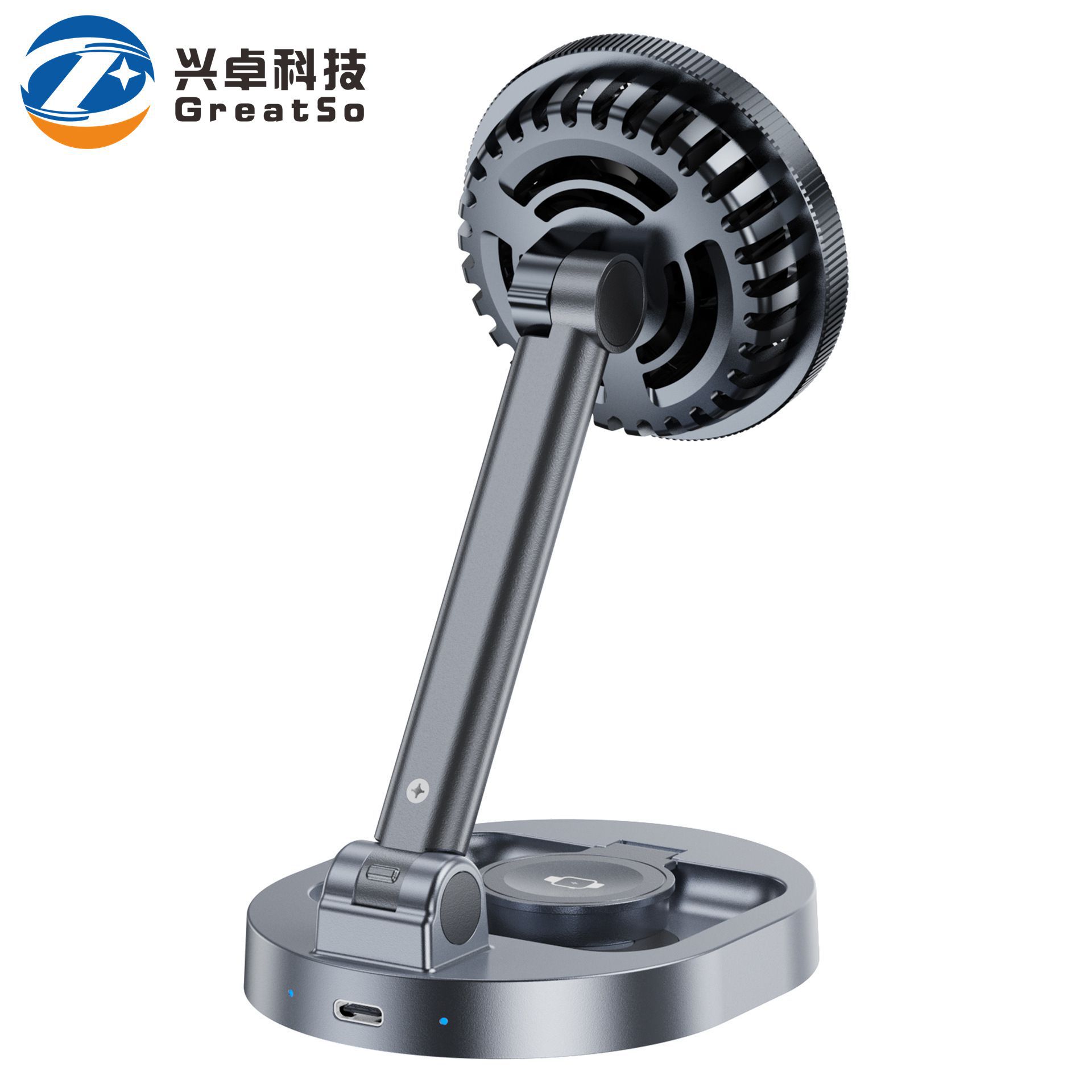 New multi-function semiconductor magnetic three-in-one wireless charger for phone cooling charging base