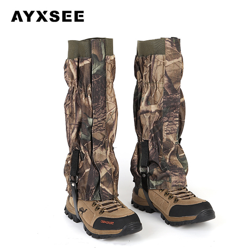 AYXSEE Outdoor Thickened 600D Oxford Cloth Snow Gaiters Leg Gaiters Scratch-Proof Waterproof Hiking Foot Covers Sand-Proof Gaiters