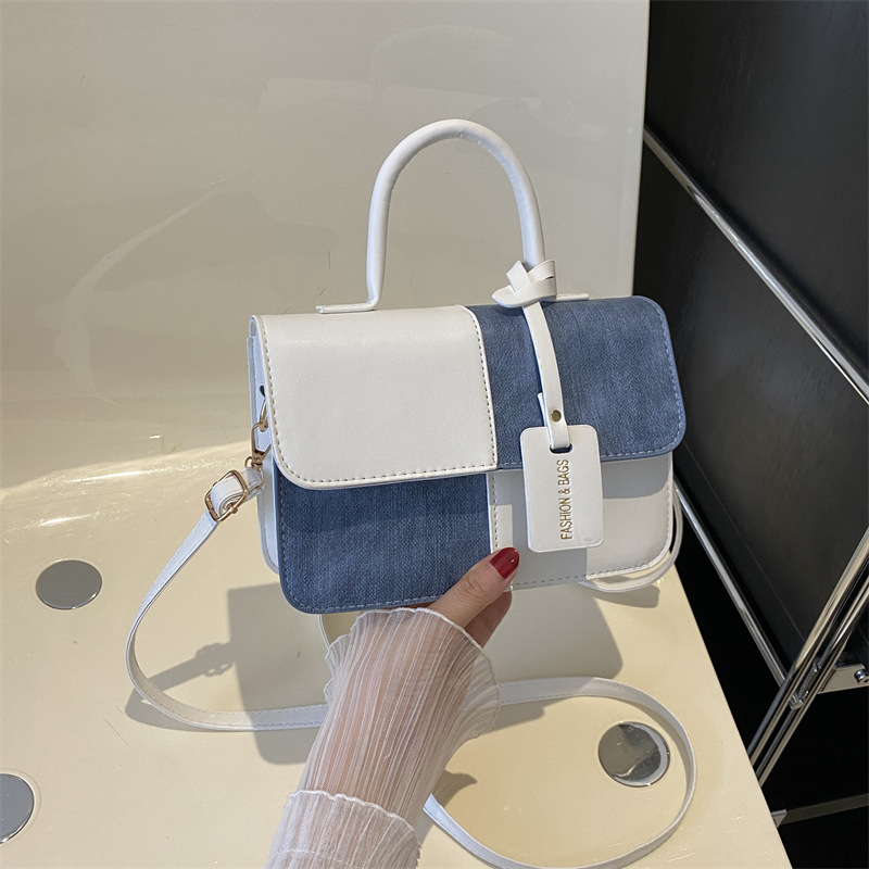 Patchwork Texture Handbags 2023 Summer Commute Shoulder Crossbody Bags Small Square Bags