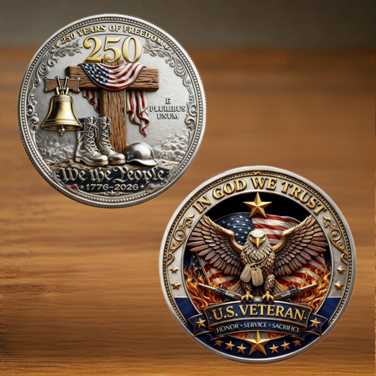 2026 New Standalone Site New Product 250th Anniversary Coin Liberty Bell Statue of Liberty International Station
