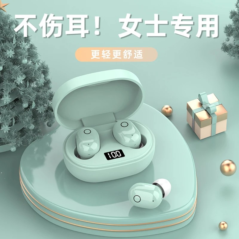 Bluetooth earphones cute girl true wireless noise-canceling 2026 new in-ear mini ultra-long battery life