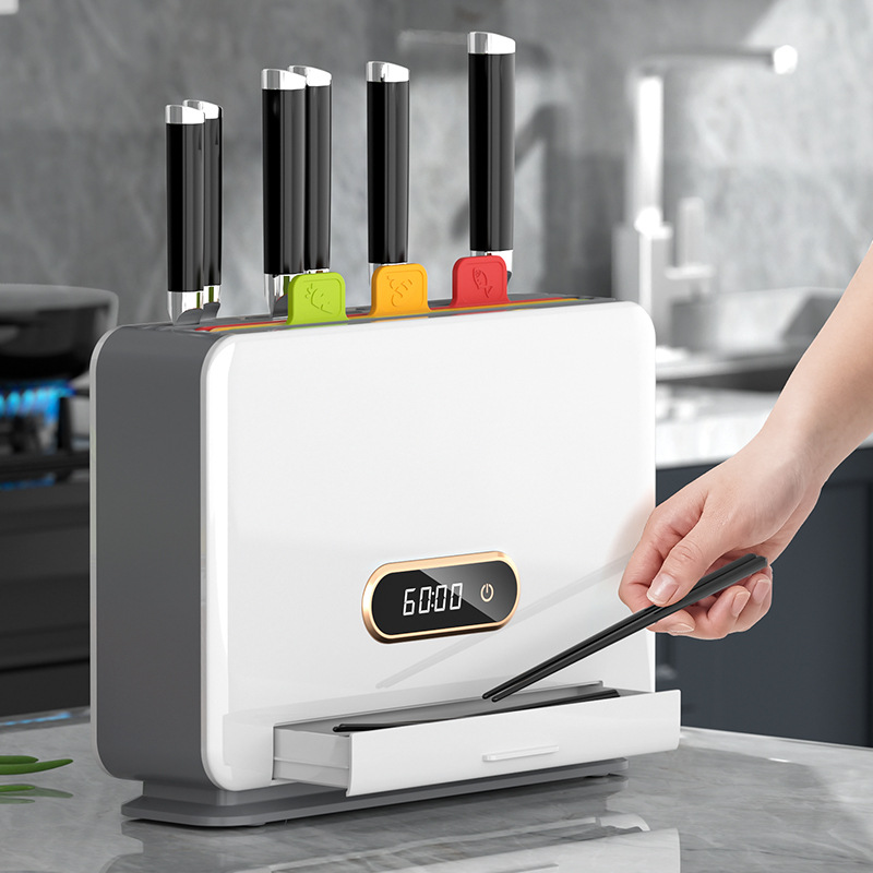 Multifunctional sterilizing knife holder UV knife chopstick sterilizer smart desktop sterilizer with drying wall-mounted