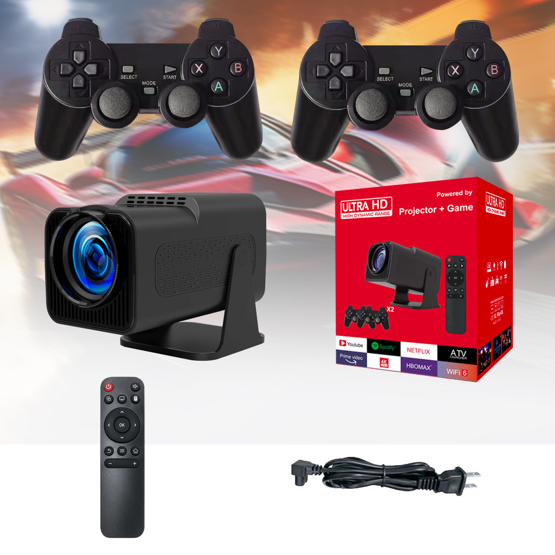 HY320pro Projector Android WiFi Game Controller Set F600 HD Portable Projector