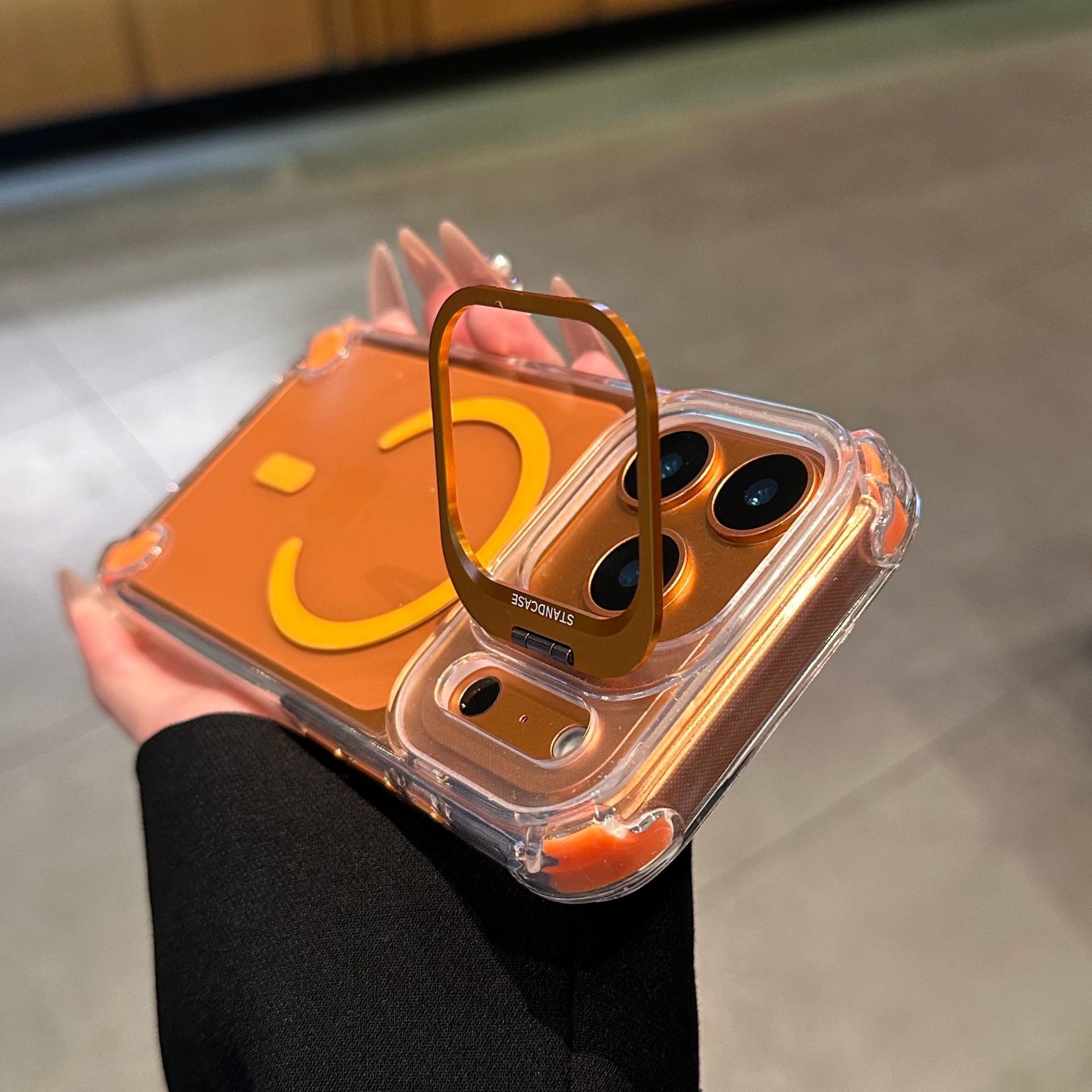 Magnetic charging phone case for iPhone 17, U3 lens stand, anti-drop for Apple iPhone 16, protective case for iPhone 17