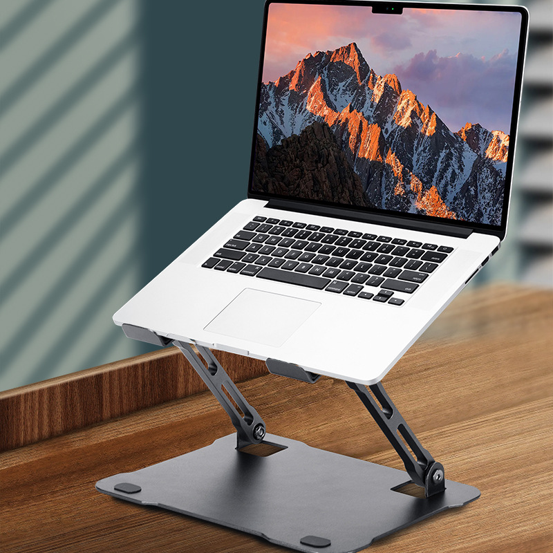 Foldable Laptop Tablet Stand Dual-Axis Stretch Aluminum Alloy Computer Phone Stand Heightening Reading Stand