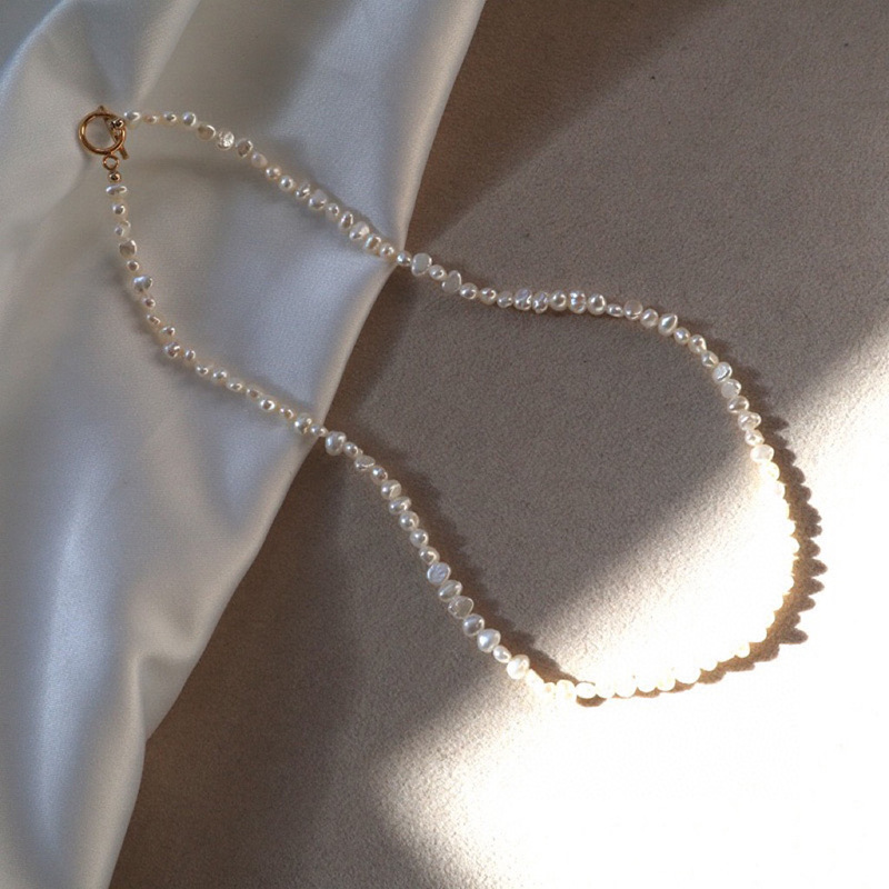Natural Baroque Irregular Freshwater Pearl Choker Niche Dopamine Necklace Accessories Women Summer