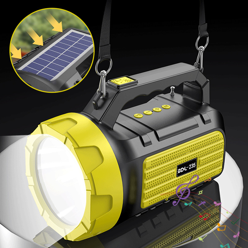 Outdoor Audio Bluetooth Speaker Wireless Card Solar Multifunctional Flashlight Portable Speaker
