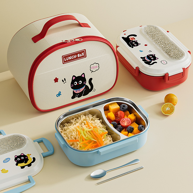 316 stainless steel lunch box cute children cartoon partitioned bento box student special dining plate