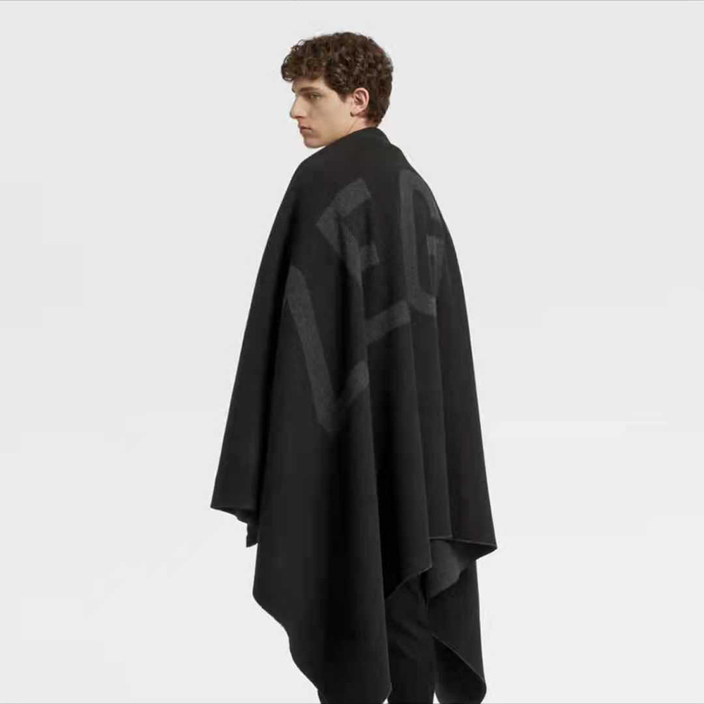 Inner Mongolia origin pure wool men's large throw blanket British style cape oversized shawl