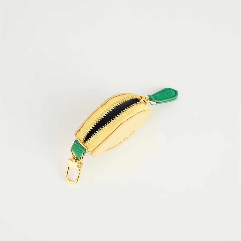 Lemon Shaped Coin Wallet with Keychain, Mini Wallet Bag Cute Accessory