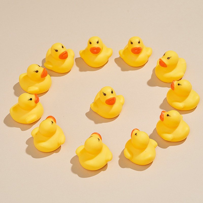 Little Yellow Duck Pinch and Calling Little Duck Toy Swimming Pool Duck Milk Tea Shop Small Gift Educational Toy