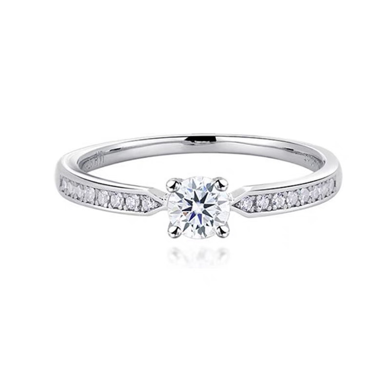 JZ712 New galaxy small ring 30 points simulated diamond ring cubic zirconia