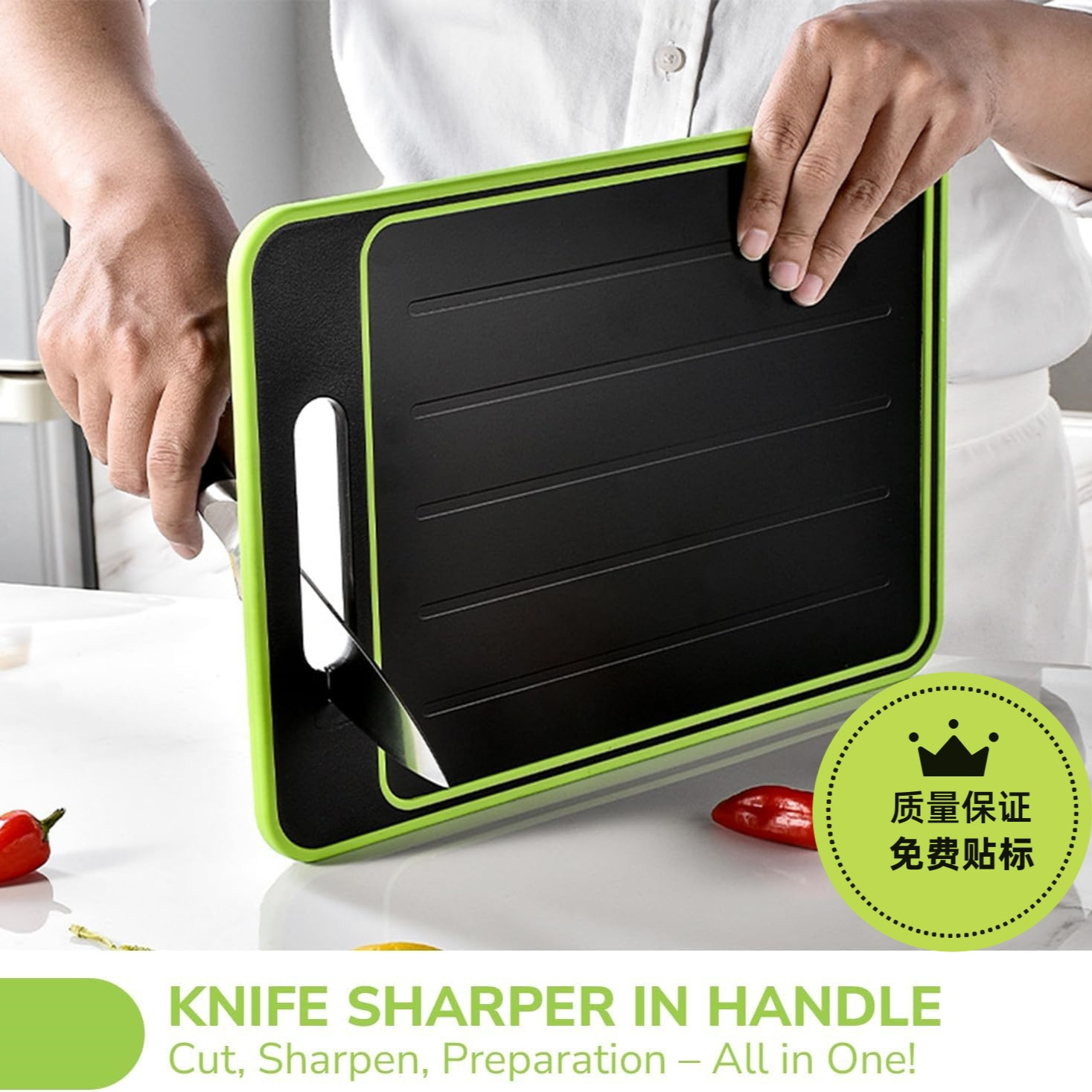 Thawing Cutting Board Aluminum Alloy Double-Sided with Knife Sharpener Garlic Grater Multi-Functional Anti-Slip Chopping Board Stainless Steel Cutting Board Home