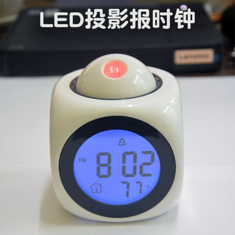 English Speaking Projection Alarm Clock with Voice Clock LED Digital Projection Electronic Alarm Clock
