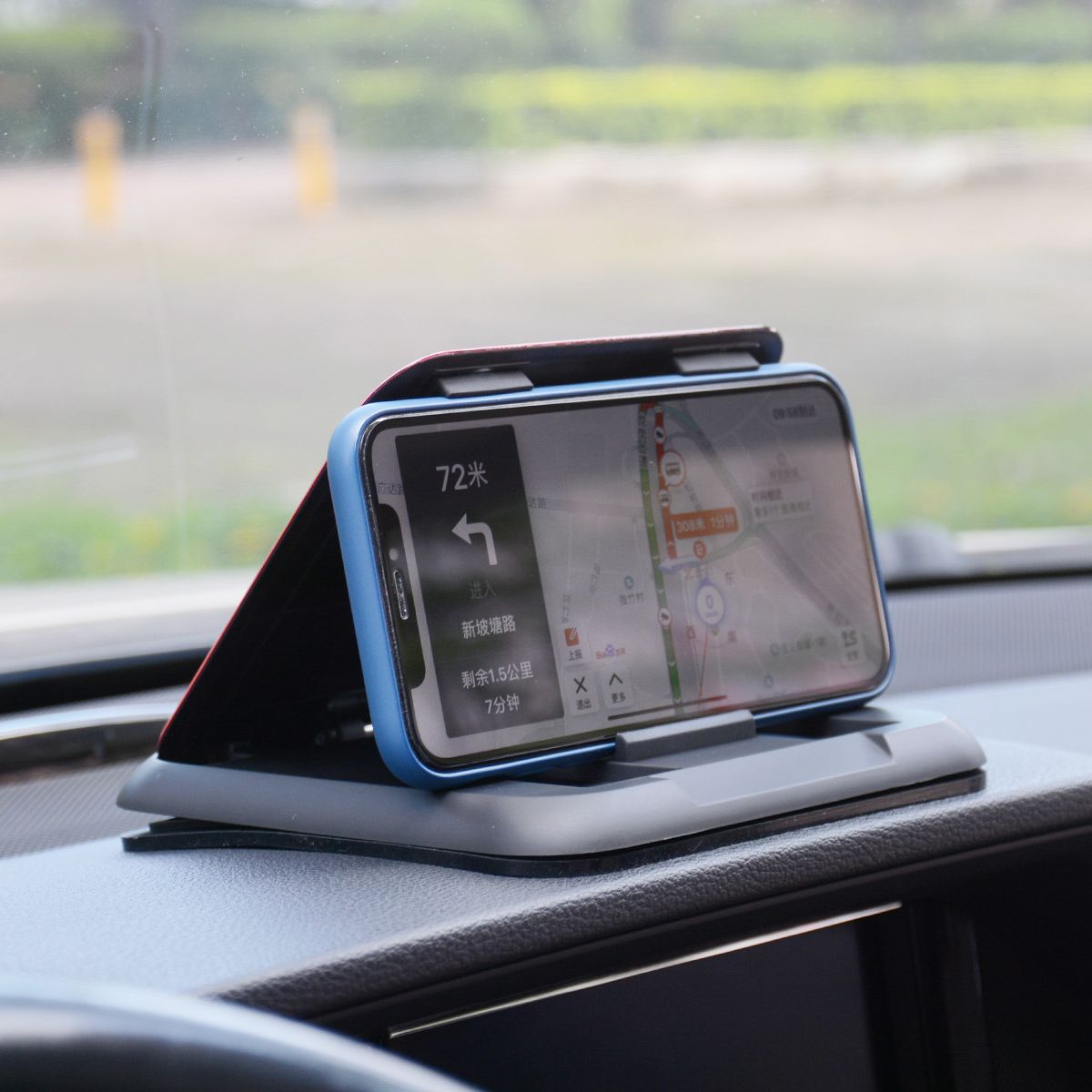 Car phone mount anti-slip pad phone holder dashboard phone clip car center console phone navigation mount