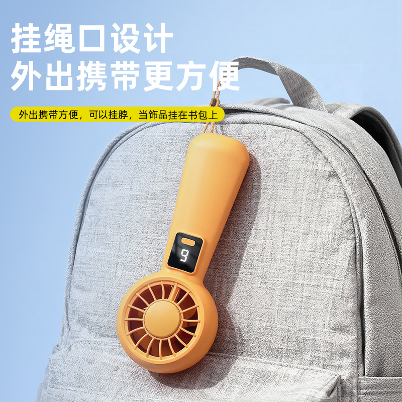 Custom Gift Summer Handheld Small Fan Desktop Mini Strong Wind Long-lasting USB Silent Rechargeable Fan