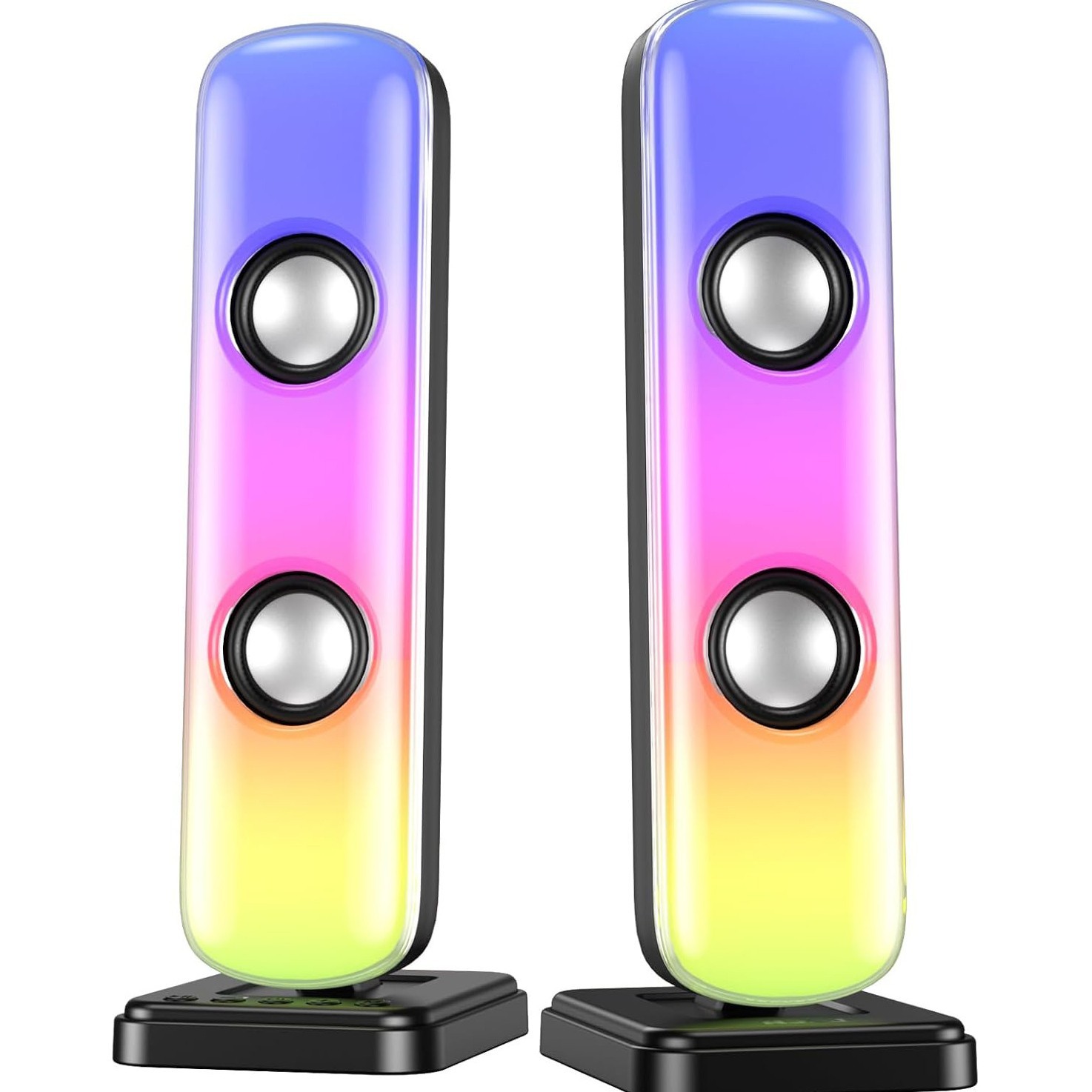 With adapter 2.0 computer speaker, custom full 25W RGB full-screen colorful light with Bluetooth subwoofer desktop audio