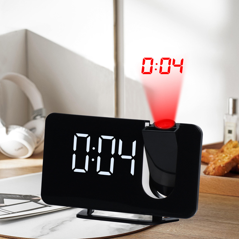 Multi-function LED Projection Clock Simple Radio Alarm Clock Student Projection Clock Gift Digital Desk Clock