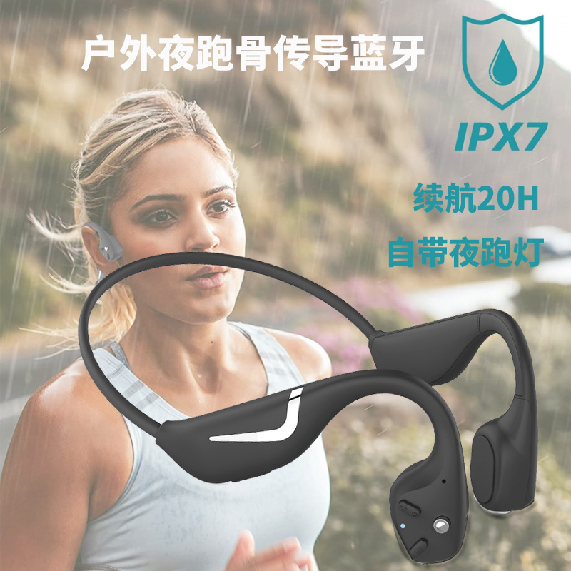 DV68 Portable Bone Conduction Wireless Bluetooth 5.3 Earphone IPX7 Waterproof Home Gift Gaming Earphone Battery Life 20H