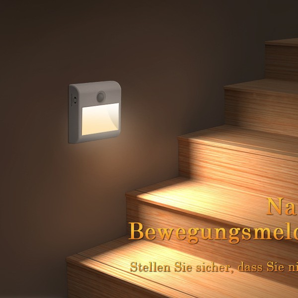 Human body sensor night light corridor light baseboard light stair light magnetic suction hook wall-mounted