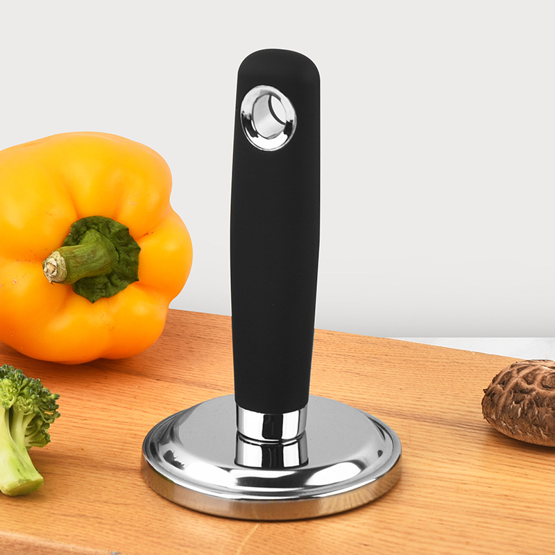 Stainless steel meat press household round patty press meat tenderizer masher kitchen gadget multi-functional