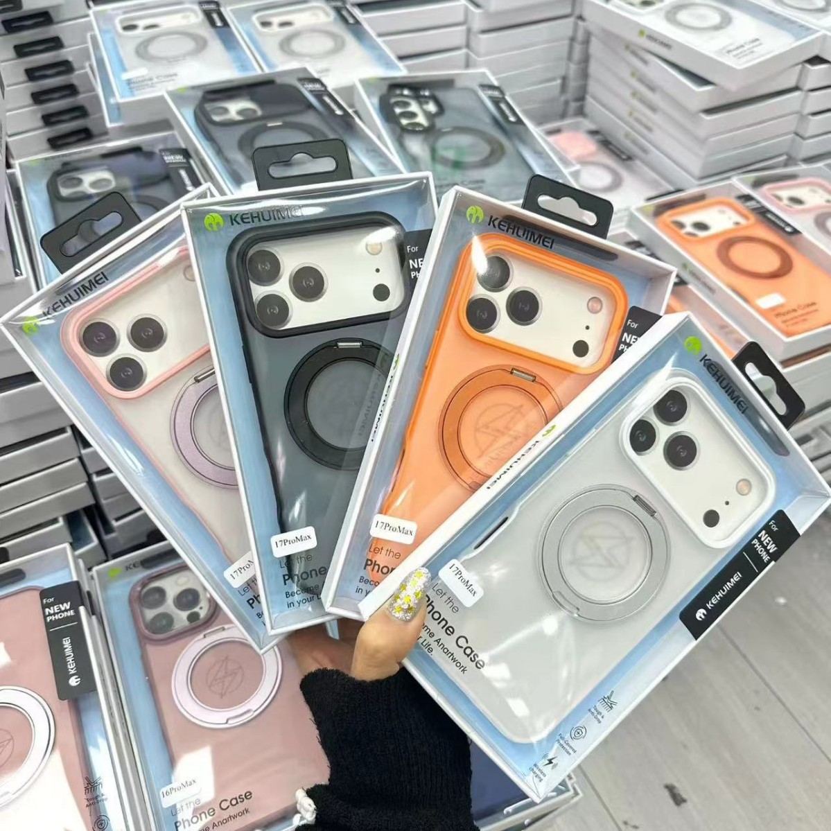 Applicable iPhone 17 Pro Max fulcrum case Apple 16 matte frosted 360 rotating bracket magnetic phone case