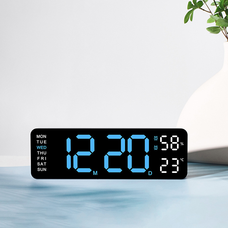 5503 Electronic Clock Simple Multifunctional Rectangle Large Font Alarm Clock Hanging or Standing