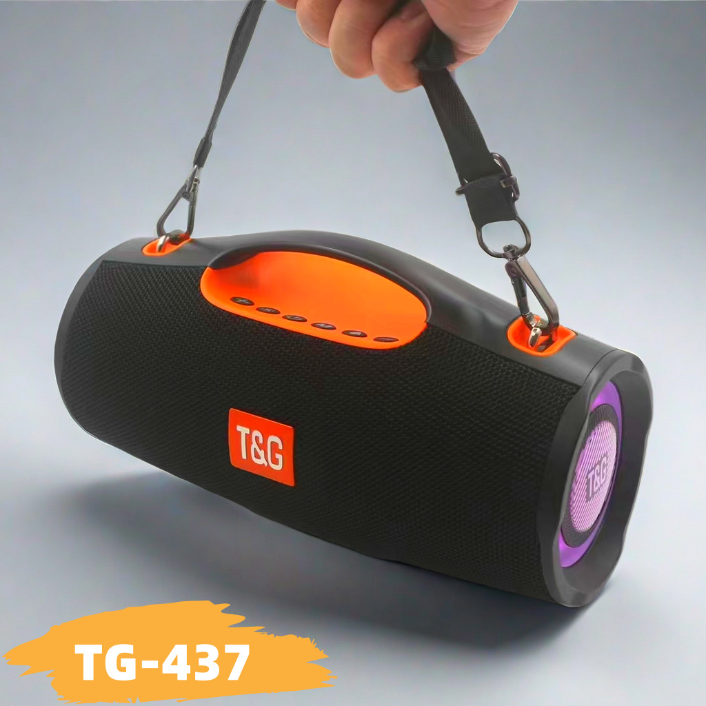 Strap Handheld Portable TG437 Bluetooth Speaker Colorful LED Light 20W Dual Speaker TWS Subwoofer Speaker