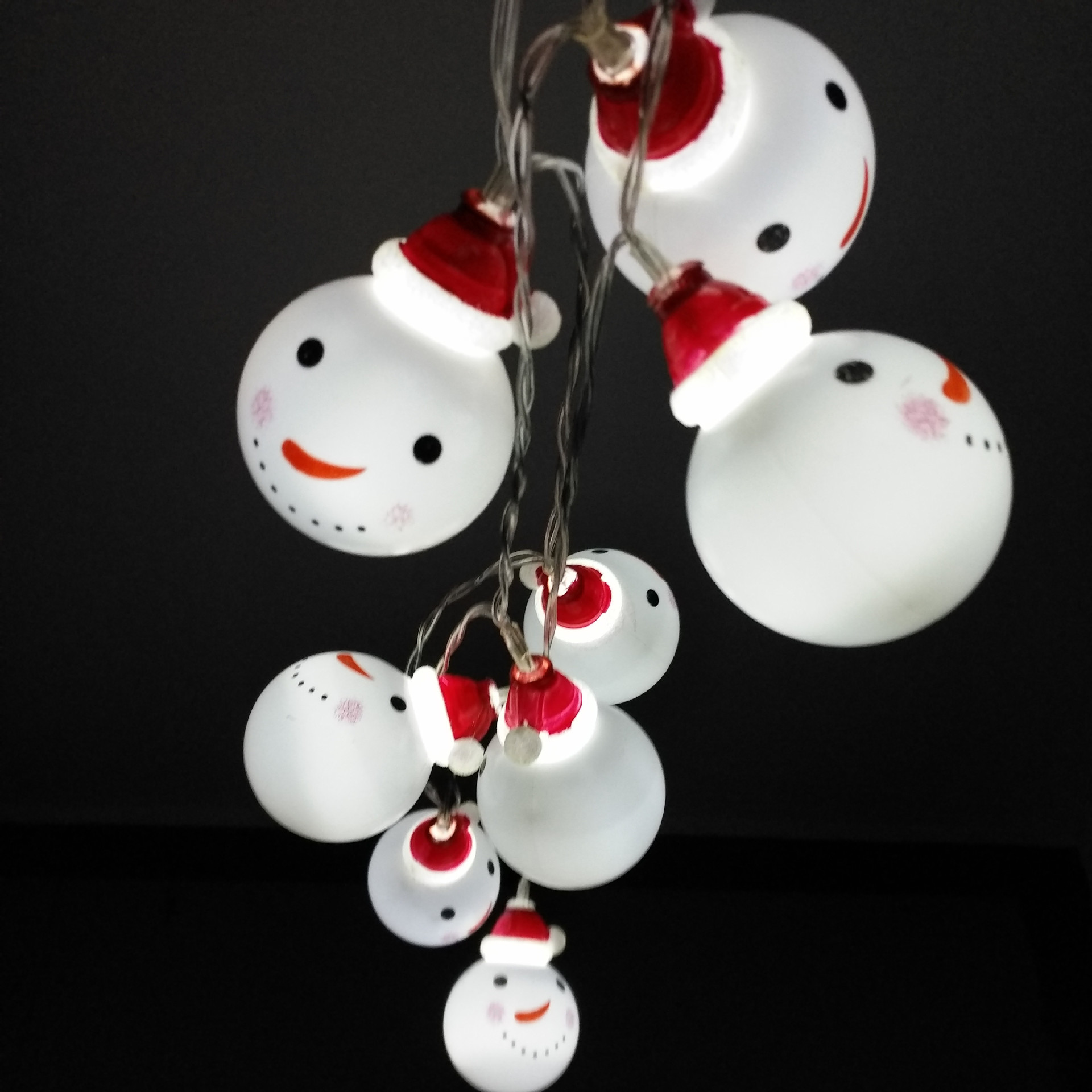 10/20LED Children's Room Night Light Christmas Snowman Old Man Light String Christmas Party Decoration Hanging Ornament