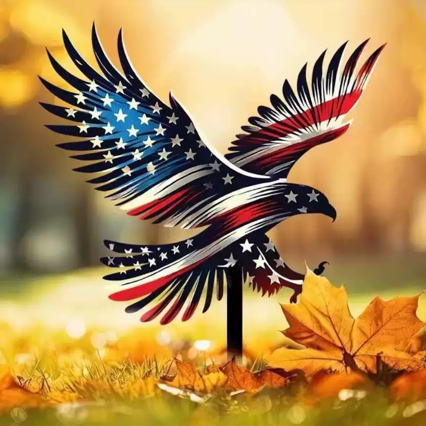 New USA Independence Day Eagle Garden Metal Ground Insert Decoration Holiday Decoration Home Ornament
