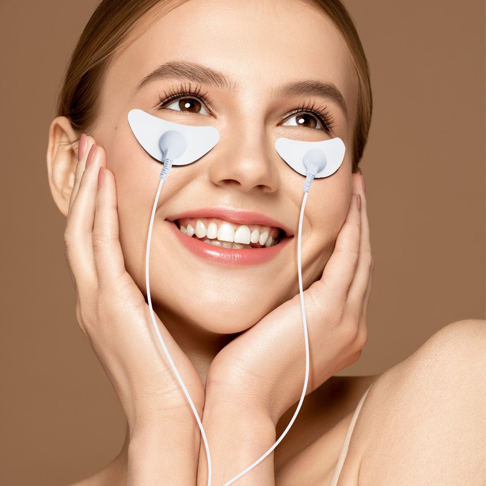 V-shaped face wrinkle-removing facial massager EMS facial massager low-frequency pulse moon-shaped beauty device remote control