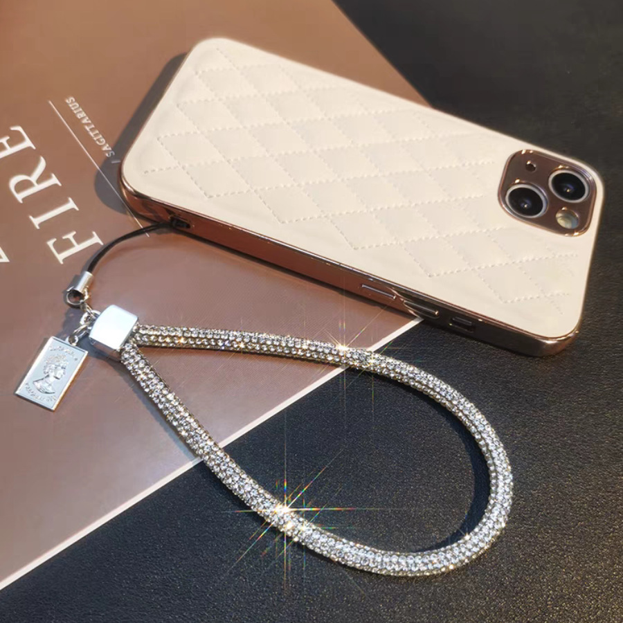 Mobile phone lanyard wrist full rhinestone lanyard hanging chain tag women pendant sturdy phone chain neck