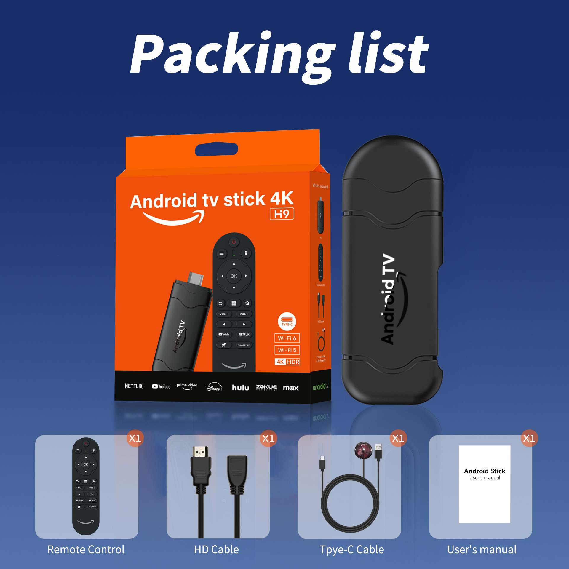 H9 TV Box Android TV Box Wireless Android Smart HD AV Home 4K Network Player