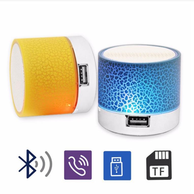 New Mini Crack Bluetooth Audio Portable Card Subwoofer Noise Reduction LED Glowing Wireless Speaker Gift