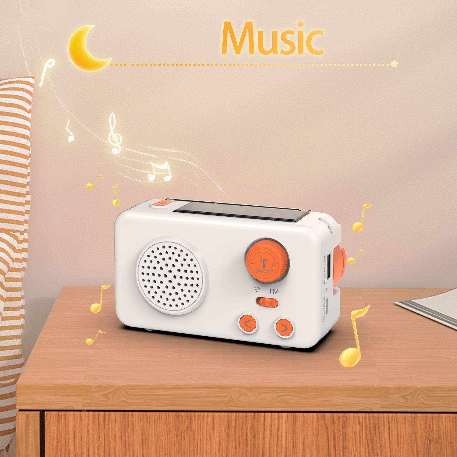 New Solar Emergency Integrated High-Endurance Power Bank, Hand-Crank Generator, Portable Disaster Preparedness Emergency Radio