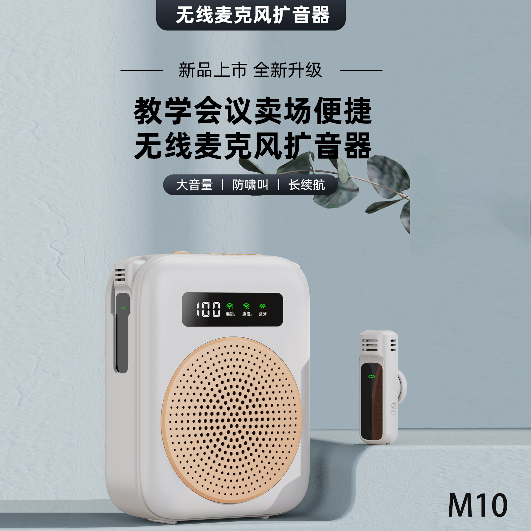 New private mold M10 wireless amplifier teacher dedicated wireless Bluetooth microphone guide portable loudspeaker