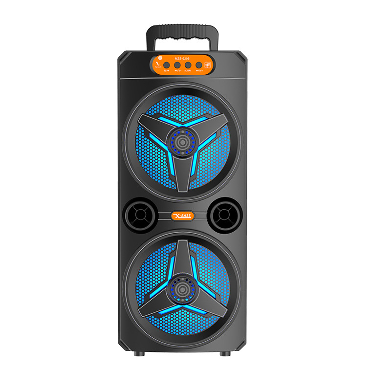 New portable dance dual 6.5-inch RGB loud volume high sound quality USB Bluetooth speaker