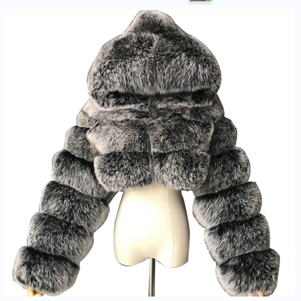 Faux fur jacket new faux fur coat Haining short faux fur jacket