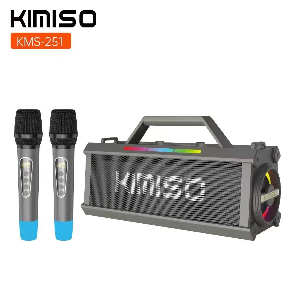 New KMS-251 wireless Bluetooth speaker 25W high-power outdoor square dance K-song audio RGB mixed color light