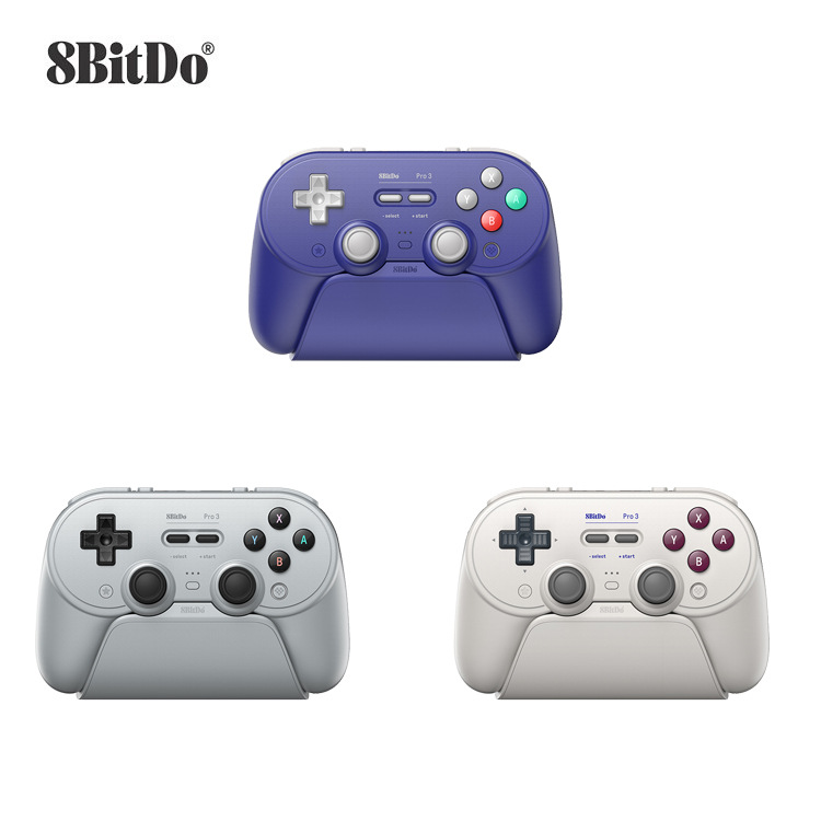 8Bitdo Pro 3 Wireless Bluetooth Grip Controller TMR Joystick Switch 2/PC/Steam Android